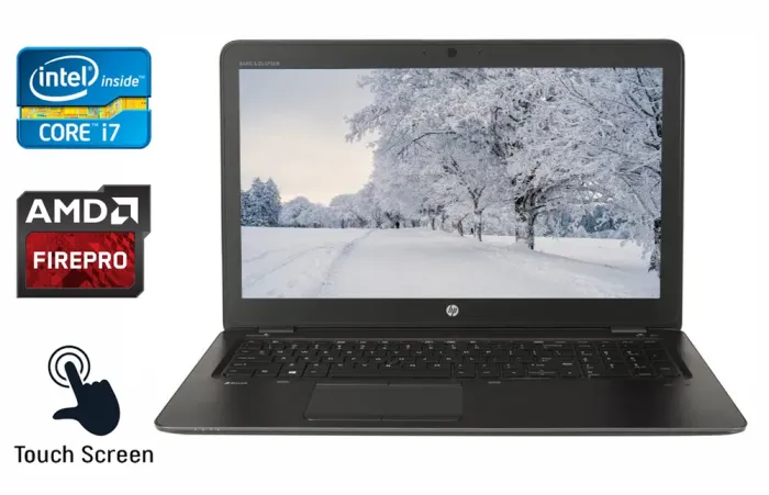 Ноутбук HP zBook 15u G3 / 15.6" (1920x1080) IPS Touch / Intel Core i7-6500U (2 (4) ядра по 2.5 - 3.1 GHz) / 16 GB DDR4 / 512 GB SSD / AMD FirePro W4190M, 2 GB GDDR5, 128-bit / WebCam / Fingerprint / Windows 10 б/в - зображення 1