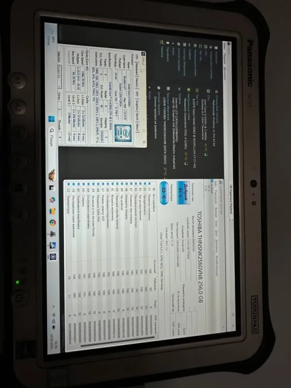 Планшет Panasonic Toughpad FZ-G1 MK3 / 10.1" (1920x1080) TN Touch / Intel Core i5-6300U (2 (4) ядра по 2.4 - 3.0 GHz) / 8 GB DDR3 / 256 GB SSD / Intel HD Graphics 520 / WebCam б/в - зображення 4