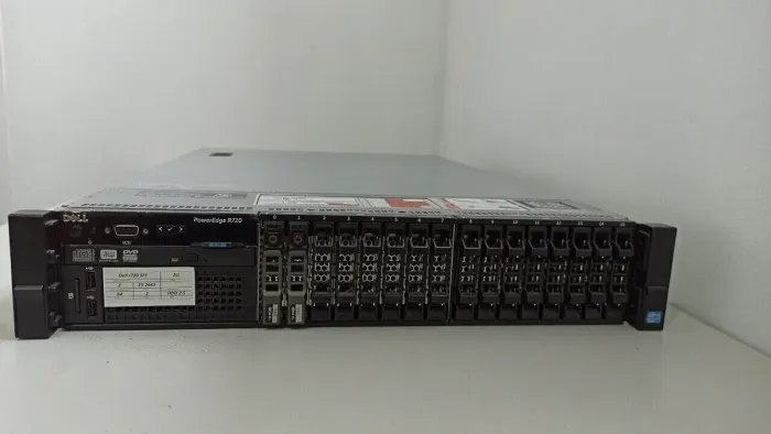 Сервер Dell PowerEdge R720 2U Rack / 2x Intel Xeon E5-2680 v2 (10 (20) ядер по 2.8 - 3.6 GHz) / 512 GB DDR3 / 2x 450 GB SAS / iRMC S3 Graphics / Два блоки живлення 750W б/в - зображення 2