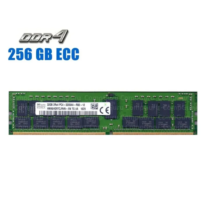 Комплект: Серверна оперативна пам'ять Hynix / 256 GB (8x 32 GB) / 2Rx4 PC4-3200AA / DDR4 ECC / 3200 MHz б/в - зображення 1
