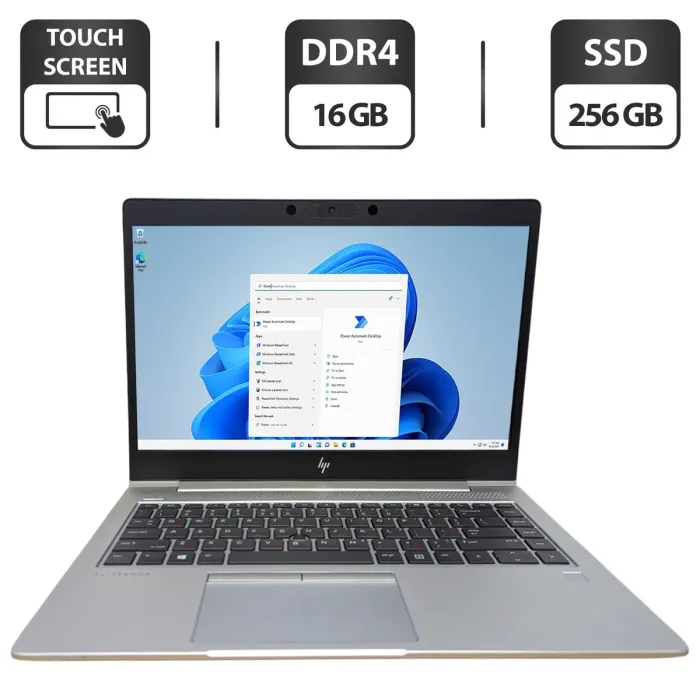 Ультрабук HP EliteBook 745 G6 / 14" (1920x1080) TN Touch / AMD Ryzen 5 Pro 3500U (4 (8) ядра по 2.1 - 3.7 GHz) / 16 GB DDR4 / 256 GB SSD / AMD Radeon RX Vega 8 Graphics / WebCam б/в - зображення 1