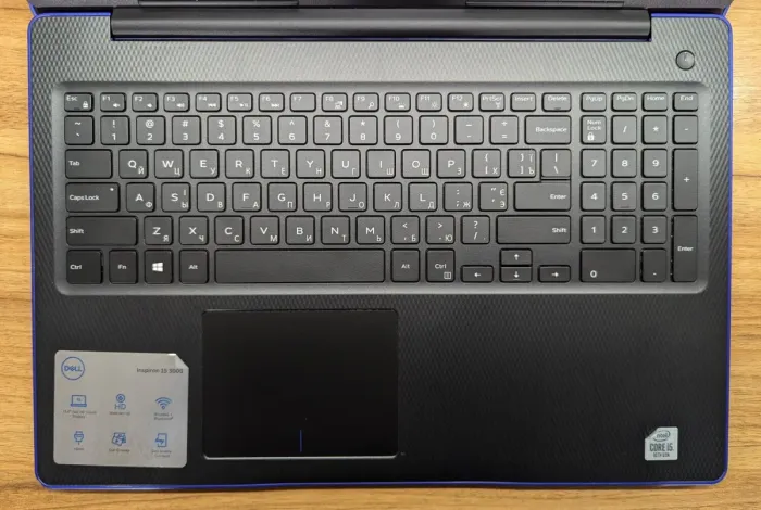 Ультрабук Б-клас Dell Inspiron 3593 / 15.6" (1366x768) TN Touch / Intel Core i5-1035G1 (4 (8) ядра по 1.0 - 3.6 GHz) / 16 GB DDR4 / 480 GB SSD / Intel UHD Graphics / WebCam / Windows 10 б/в - зображення 3