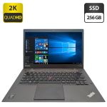 Ноутбук Lenovo ThinkPad X1 Carbon / 14" (2560x1440) IPS / Intel Core i7-4550U (2 (4) ядра по 1.5 - 3.0 GHz) / 8 GB DDR3 / 256 GB SSD / Intel HD Graphics 5000 / WebCam б/в