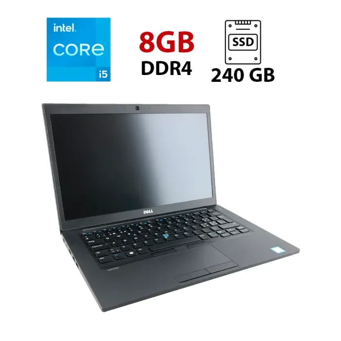 Ультрабук Dell Latitude 7480 / 14" (1920x1080) IPS / Intel Core i5-6300U (2 (4) ядра по 2.4 - 3.0 GHz) / 8 GB DDR4 / 240 GB SSD / Intel HD Graphics 520 / WebCam / HDMI б/в - зображення 1