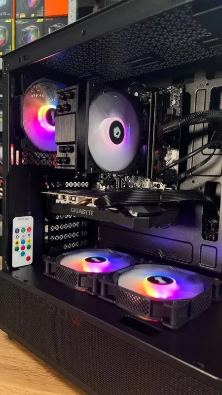 Збірка під замовлення: ігровий ПК 1stPlayer Mi7 Pro Tower / AMD Ryzen 5 5600 (6 (12) ядер по 3.5 - 4.4 GHz) / 16 GB DDR4 / 500 GB SSD / nVidia GeForce GTX 1660 Ti, 6 GB GDDR6, 192-bit / 550W б/в - зображення 6