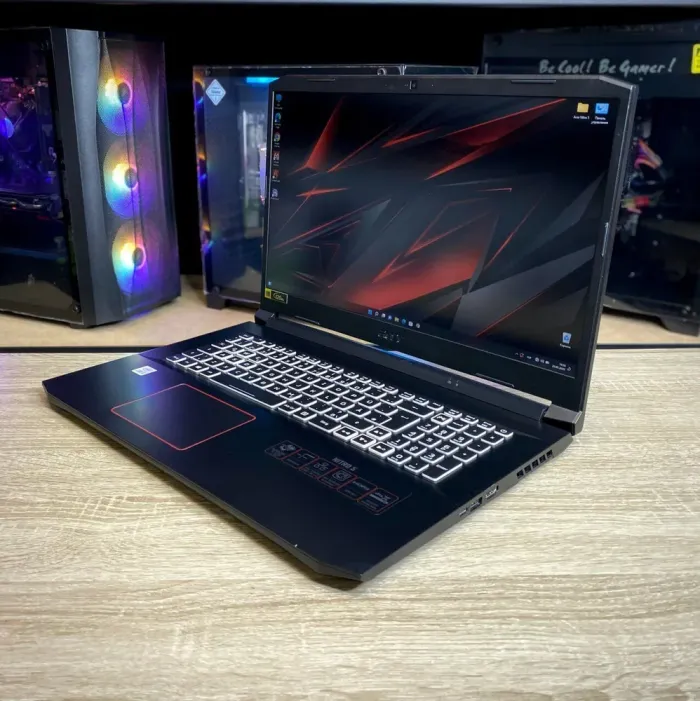 Ігровий ноутбук Acer Nitro 5 / 17.3" (1920x1080) IPS / Intel Core i7-10750H (6 (12) ядер по 2.6 - 5.0 GHz) / 16 GB DDR4 / 512 GB SSD / nVidia GeForce RTX 3060, 6 GB GDDR6, 192-bit / WebCam б/в - зображення 4