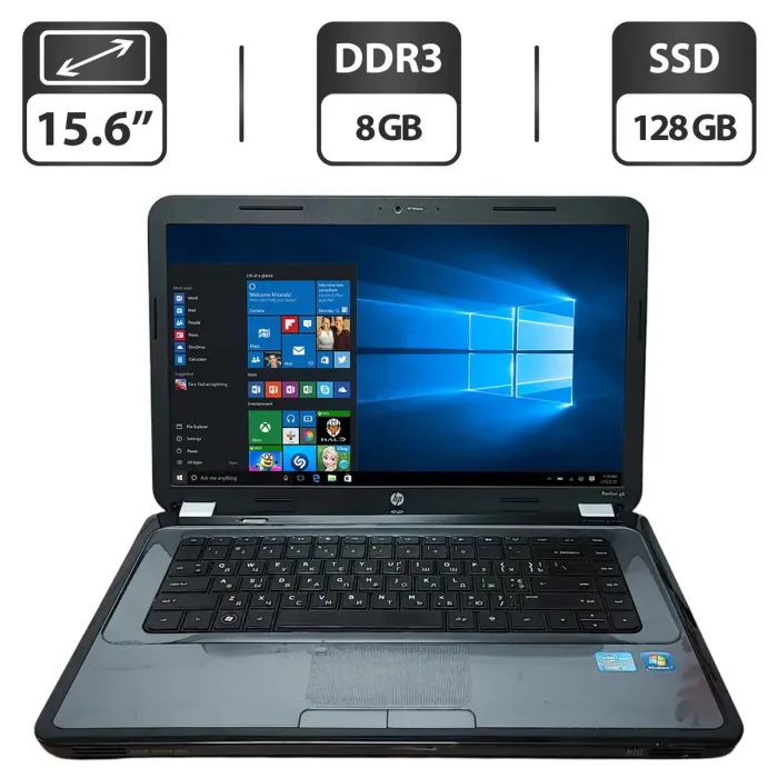 Ноутбук HP Pavilion G6 / 15.6" (1366x768) TN / Intel Core i5-2430M (2 (4) ядра по 2.4 - 3.0 GHz) / 8 GB DDR3 / 128 GB SSD / Intel HD Graphics 3000 / WebCam б/в - зображення 1