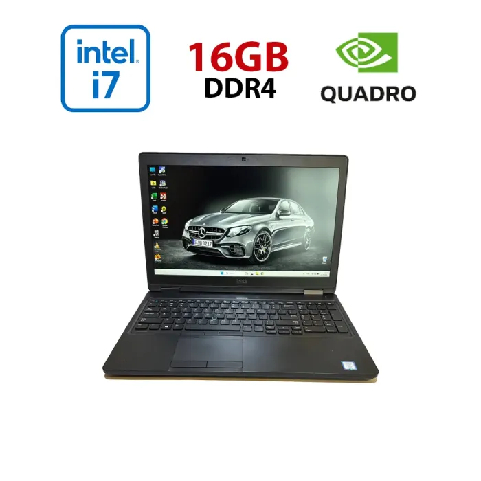 Мобільна робоча станція Dell Precision 3520 / 15,6" (1920x1080) IPS / Intel Core i7-7820HQ (4 (8) ядра по 2,9 - 3,9 ГГц) / 16 ГБ DDR4 / 256 ГБ SSD / nVidia Quadro M620, 2 ГБ GDDR5, 128-біт / WebCam / HDMI б/в - изображение 1