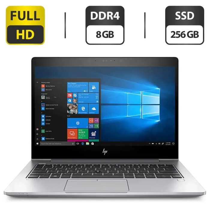 Ультрабук Б-клас HP EliteBook 830 G5 / 13.3" IPS / Core i5-8350U (4(8) ядра по 1.7-3.6GHz) / 8GB DDR4 / 256GB SSD / UHD Graphics / 620 WebCam / HDMI б/в - зображення 1