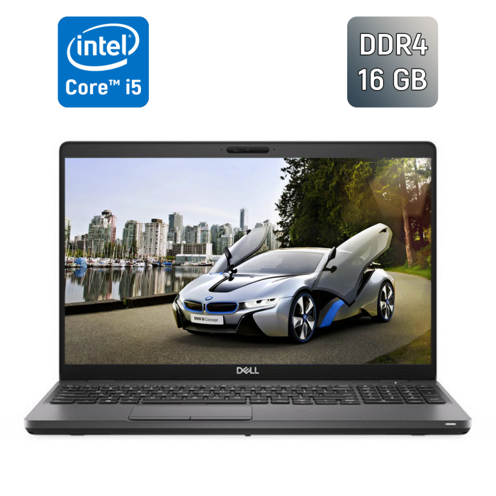 Ультрабук Б-клас Dell Latitude 5500 / 15.6" (1366x768) TN / Intel Core i5-8365U (4 (8) ядра по 1.6 - 4.1 GHz) / 16 GB DDR4 / 256 GB SSD / Intel UHD Graphics / WebCam / HDMI б/в - зображення 1