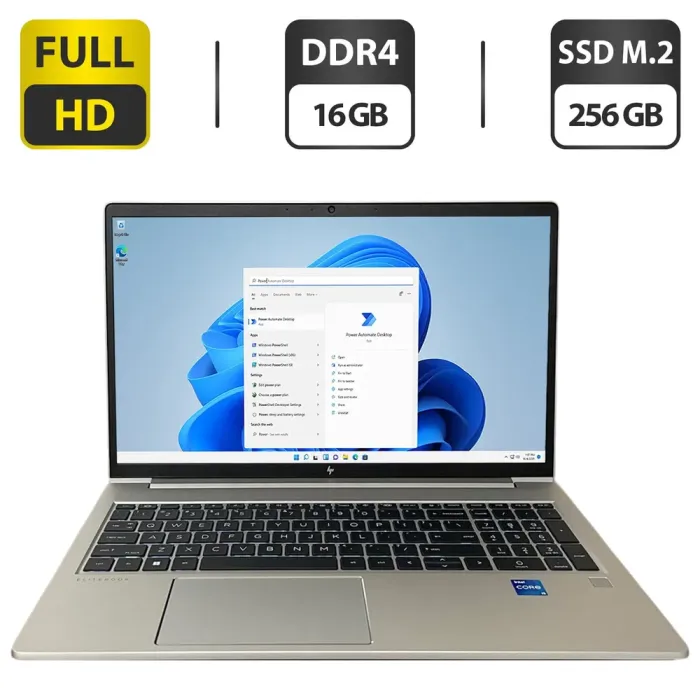 Ультрабук HP EliteBook 650 G10 / 15.6" (1920x1080) IPS / Intel Core i5-1345U (10 (12) ядер 3.5 - 4.7 GHz) / 16 GB DDR4 / 256 GB SSD M.2 / Intel Iris Xe Graphics / WebCam / Fingerprint б/в - зображення 1