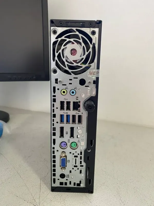 Комплект ПК: неттоп HP EliteDesk 800 G1 USFF / Intel Core i5-4690S (4 ядра по 3.2 - 3.9 GHz) / 16 GB DDR3 / 240 GB SSD / Intel HD Graphics 4600 / DVD-ROM + Монітор LG 23MB35PY-B / 23" (1920x1080) IPS б/в - зображення 4