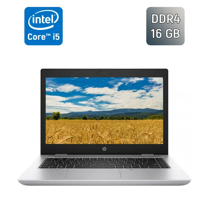 Ультрабук HP ProBook 640 G5 / 14" (1920x1080) IPS / Intel Core i5-8365U (4 (8) ядра по 1.6 - 4.1 GHz) / 16 GB DDR4 / 256 GB SSD / Intel UHD Graphics / WebCam / Fingerprint б/в - зображення 1