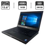 Мобільна робоча станція Dell Precision M4800 / 15.6" (1366x768) TN / Intel Core i7-4810MQ (4 (8) ядра по 2.8 - 3.8 GHz) / 16 GB DDR3 / 240 GB SSD / Intel HD Graphics 4600 / DVD-ROM б/в