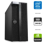 Робоча станція Dell Precision 5820 Tower / Intel Xeon W-2123 (4 (8) ядра по 3.6 - 3.9 GHz) / 32 GB DDR4 / 240 GB SSD / nVidia Quadro P2000, 5 GB GDDR5, 160-bit / DVD-ROM б/в