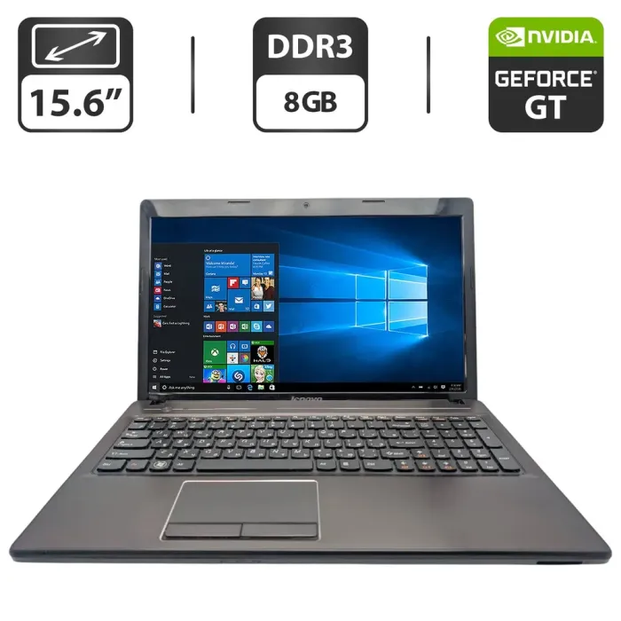 Ноутбук Lenovo G580 / 15.6" (1366x768) TN / Intel Core i3-3120M (2 (4) ядра по 2.5 GHz) / 8 GB DDR3 / 500 GB HDD / nVidia GeForce GT 635M, 2 GB GDDR3, 128-bit / WebCam / DVD-ROM б/в - зображення 1