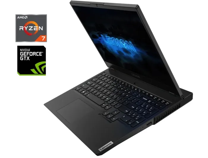 Ігровий ноутбук Б-клас Lenovo Legion 5 15IMH05H / 15.6" (1920x1080) IPS / Ryzen 7 4800H (8 (16) ядер по 2.9 - 4.2 GHz) / 16 GB DDR4 / 512 GB SSD / nVidia GeForce GTX 1660 Ti, 6 GB GDDR6, 192-bit б/в - зображення 1