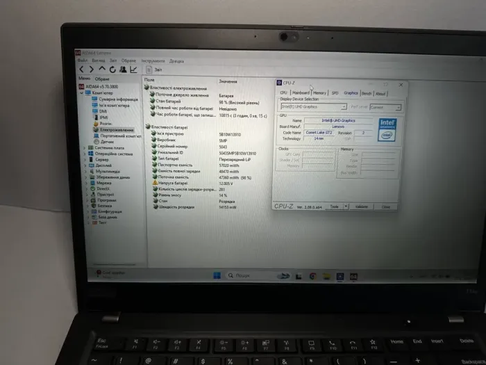 Ультрабук Lenovo ThinkPad T14s Gen1 / 14" (1920x1080) IPS / Intel Core i5-10310U (4 (8) ядра по 1.7 - 4.4 GHz) / 16 GB DDR4 / 512 GB SSD / Intel UHD Graphics / WebCam б/в - зображення 8