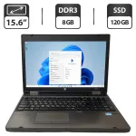 Ноутбук Б-клас HP ProBook 6570b / 15.6" (1366x768) TN / Intel Core i5-3210M (2 (4) ядра по 2.5 - 3.1 GHz) / 8 GB DDR3 / 120 GB SSD / Intel HD Graphics 4000 / WebCam / DVD-ROM б/в