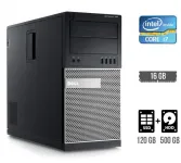 Комп'ютер Dell OptiPlex 790 Tower / Intel Core i7-2600 (4 (8) ядра по 3.4 - 3.8 GHz) / 16 GB DDR3 / 120 GB SSD + 500 GB HDD / Intel HD Graphics 2000 б/в