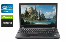 Мобільна робоча станція Б-клас Lenovo ThinkPad P52 / 15.6" (1920x1080) IPS / Intel Xeon E-2176M (6 (12) ядер по 2.7 - 4.4 GHz) / 32 GB DDR4 / 512 GB SSD / nVidia Quadro P2000, 4 GB GDDR5, 128-bit / WebCam / TouchID / Windows 10 б/в