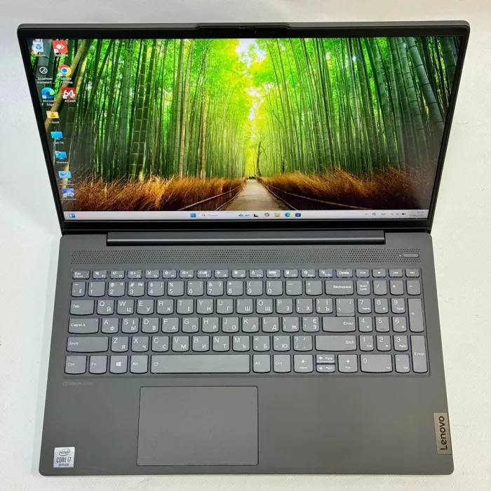 Ультрабук Lenovo IdeaPad 5 15IIL05 / 15.6" (1920x1080) IPS / Intel Core i7-1065G7 (4 (8) ядра по 1.3 - 3.9 GHz) / 8 GB DDR4 / 256 GB SSD M.2 / Intel Iris Plus Graphics / WebCam / Windows 11 Pro б/в - зображення 3
