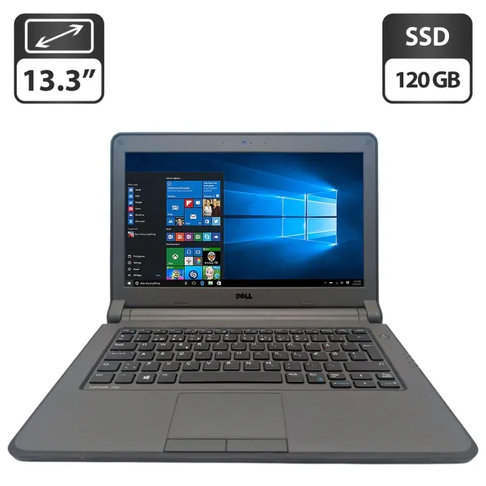 Ноутбук Dell Latitude 3350 / 13.3" (1366x768) TN / Intel Celeron 3215U (2 ядра по 1.7 GHz) / 8 GB DDR3 / 120 GB SSD / Intel HD Graphics / WebCam б/в - зображення 1