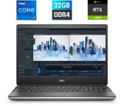 Мобільна робоча станція Dell Precision 7560 / 15.6" (1920x1080) IPS / Intel Core i7-11850H (8 (16) ядер по 2.5 - 4.8 GHz) / 32 GB DDR4 / 512 GB SSD M.2 / nVidia RTX A2000, 4 GB GDDR6, 128-bit / WebCam / Windows 10 б/в