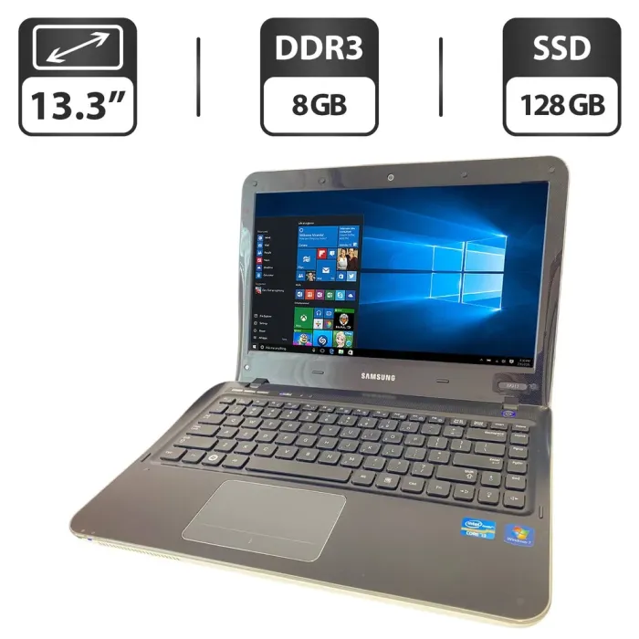Ноутбук Samsung NP-SF311 / 13.3" (1366x768) TN / Intel Core i3-2310M (2 (4) ядра по 2.1 GHz) / 8 GB DDR3 / 128 GB SSD / Intel HD Graphics 3000 / WebCam б/в - зображення 1