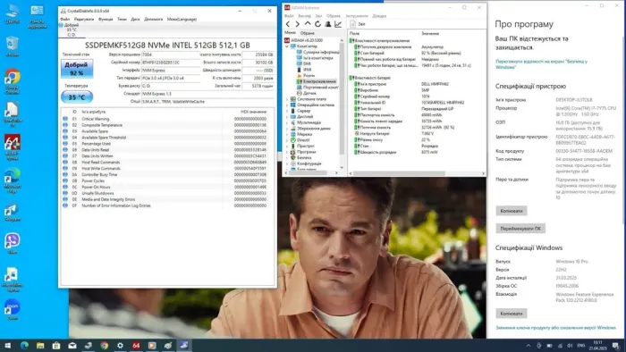 Ноутбук-трансформер Dell XPS 13 9365 / 13.3" (1920x1080) IPS Touch / Intel Core i7-7Y75 (2 (4) ядра по 1.3 - 3.6 GHz) / 16 GB DDR3 / 512 GB SSD M.2 / Intel HD Graphics 615 / WebCam б/в - зображення 9