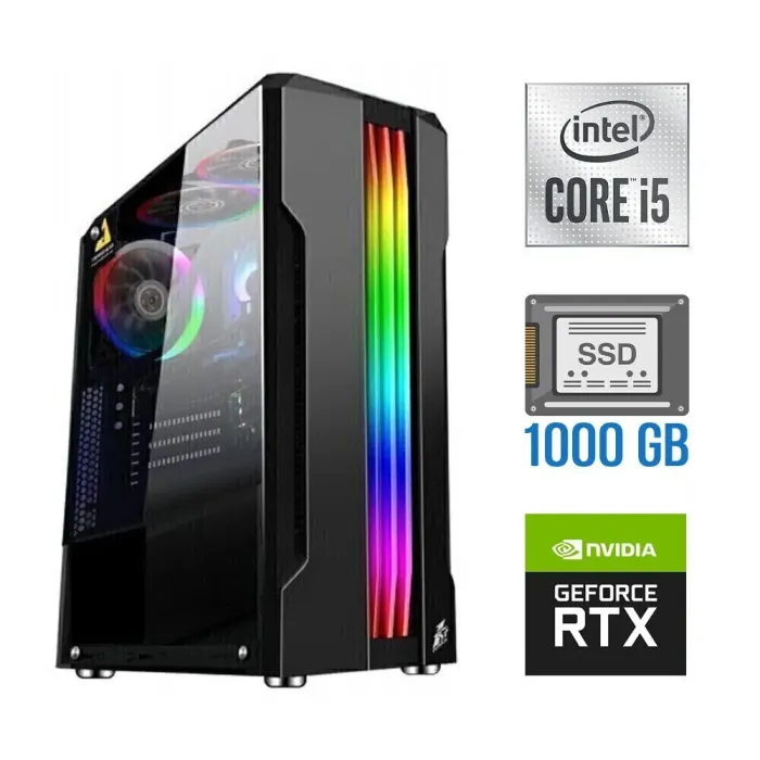 Ігровий ПК / Intel Core i5-10400F (6(12) ядер по 2.9-4.3 GHz) / 32 GB DDR4 / 1000GB SSD / GeForce RTX 4060, 8GB GDDR6, 128-bit - зображення 1