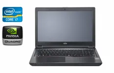 Мобільна робоча станція Б-клас Fujitsu Celsius H780 / 15.6" (1920x1080) IPS / Intel Core i7-8850H (6 (12) ядер по 2.6 - 4.3 GHz) / 16 GB DDR4 / 512 GB SSD / nVidia Quadro P1000, 4 GB GDDR5, 256-bit / WebCam / Fingerprint б/в