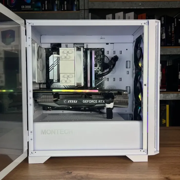 Збірка під замовлення: комп'ютер Montech Air 1000 ARGB White Tower / Intel Core i5-12400F (6 (12) ядер по 2.5 - 4.4 GHz) / 32 GB DDR4 / 1000 GB SSD M.2 / nVidia GeForce RTX 3070, 8 GB GDDR6, 256-bit / 750W б/в - зображення 6