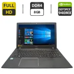 Ноутбук Acer Aspire E5-575G / 15.6" (1920x1080) TN / Intel Core i3-6006U (2 (4) ядра по 2.0 GHz) / 8 GB DDR4 / 120 GB SSD M.2 + 1000 GB HDD / nVidia GeForce 940MX, 4 GB GDDR5, 64-bit / WebCam б/в