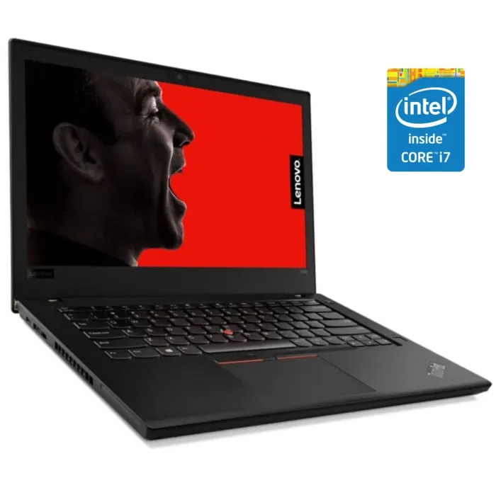 Ультрабук Б-клас Lenovo ThinkPad T480 / 14" (1920x1080) TN / Intel Core i7-8650U (4 (8) ядра по 1.9 - 4.2 GHz) / 16 GB DDR4 / 256 GB SSD / Intel UHD Graphics 620 / WebCam / 2x АКБ б/в - изображение 1