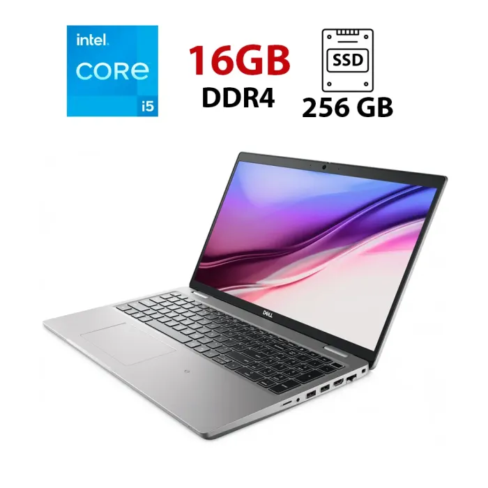 Ультрабук Dell Latitude 5521 / 15.6" (1920x1080) IPS / Intel Core i5-11500H (6 (12) ядер по 2.9 - 4.6 GHz) / 16 GB DDR4 / 256 GB SSD / Intel UHD Graphics / WebCam / Win 11 Pro б/в - зображення 1