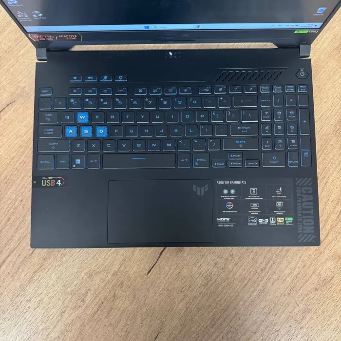Ігровий ноутбук Asus TUF Gaming A15 FA507XI / 15.6" (1920x1080) IPS / AMD Ryzen 7 7735HS (8 (16) ядер по 3.2 - 4.75 GHz) / 16 GB DDR5 / 1000 GB SSD NVMe / nVidia GeForce RTX 4050, 6 GB GDDR6, 96-bit / WebCam б/в - зображення 7