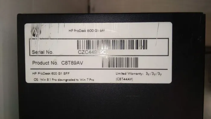 Комп'ютер HP ProDesk 600 G1 SFF / Intel Core i3-4170 (2 (4) ядра по 3.7 GHz) / 8 GB DDR3 / 500 GB HDD / Intel HD Graphics 4400 б/в - зображення 7