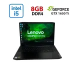 Ігровий ноутбук Б-класу Lenovo Gaming 3 15IMH05 / 15,6" (1920x1080) IPS / Intel Core i5-10300H (4 (8) ядра по 2,5 - 4,5 ГГц) / 8 ГБ DDR4 / 256 ГБ SSD / nVidia GeForce GTX 1650 TI, 4 ГБ GDDR6, 128-біт / WebCam б/в