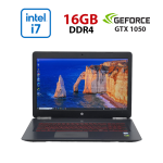 Ігровий ноутбук Б-класу HP Omen 17t-w200 / 17.3" (1920x1080) IPS / Intel Core i7-7700HQ (4 (8) ядра по 2.8 - 3.8 GHz) / 16 GB DDR4 / 480 GB SSD / nVidia GeForce GTX 1050 Ti, 4 GB GDDR5, 128-bit / WebCam б/в