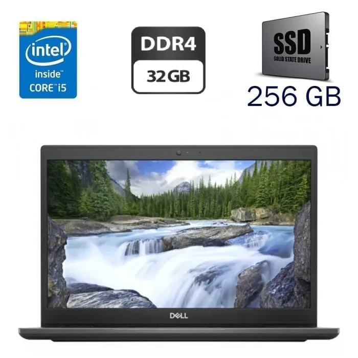 Ультрабук Б-клас Dell Latitude 3420 / 14" (1920x1080) IPS / Intel Core i5-1135G7 (4 (8) ядра по 2.4 - 4.2 GHz) / 32 GB DDR4 / 256 GB SSD / Intel Iris Xe Graphics / WebCam / HDMI б/в - зображення 1