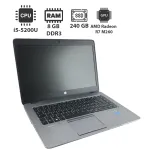 Ультрабук HP EliteBook 840 G2 / 14" (1366x768) TN / Intel Core i5-5200U (2 (4) ядра по 2.2 - 2.7 GHz) / 8 GB DDR3 / 240 GB SSD / AMD Radeon R7 M260, 1 GB DDR3, 64-bit / WebCam / DisplayPort б/в