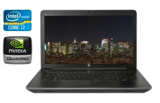 Мобільна робоча станція HP zBook 17 G3 / 17.3" (1920x1080) IPS / Intel Core i7-6700HQ (4 (8) ядра по 2.6 - 3.5 GHz) / 32 GB DDR4 / 512 GB SSD / nVidia Quadro M3000M, 4 GB GDDR5, 256-bit / Fingerprint / WebCam / Windows 10 б/в