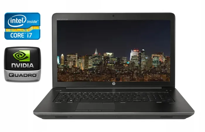 Мобільна робоча станція HP zBook 17 G3 / 17.3" (1920x1080) IPS / Intel Core i7-6700HQ (4 (8) ядра по 2.6 - 3.5 GHz) / 32 GB DDR4 / 512 GB SSD / nVidia Quadro M3000M, 4 GB GDDR5, 256-bit / Fingerprint / WebCam / Windows 10 б/в - зображення 1