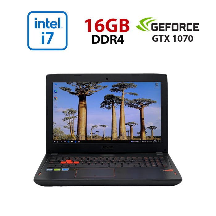 Ігровий ноутбук Б-класу Asus ROG Strix GL502VS-DB71 / 15.6" (1920x1080) IPS / Intel Core i7-6700HQ (4 (8) ядра по 2.6 - 3.5 GHz) / 16 GB DDR4 / 480 GB SSD / nVidia GeForce GTX 1070, 8 GB GDDR5, 256-bit / WebCam б/в - изображение 1