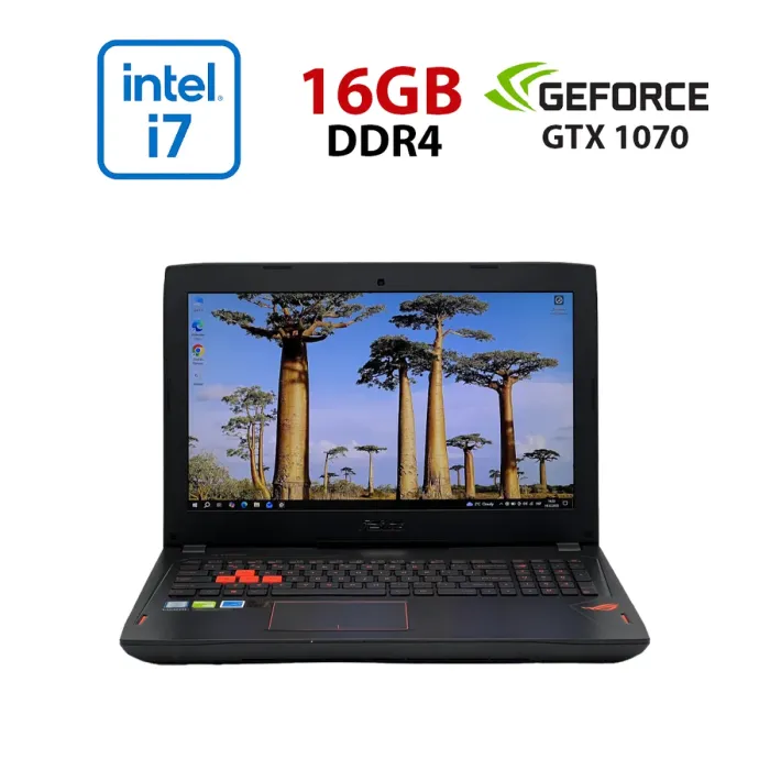 Ігровий ноутбук Б-класу Asus ROG Strix GL502VS-DB71 / 15.6" (1920x1080) IPS / Intel Core i7-6700HQ (4 (8) ядра по 2.6 - 3.5 GHz) / 16 GB DDR4 / 480 GB SSD / nVidia GeForce GTX 1070, 8 GB GDDR5, 256-bit / WebCam б/в - зображення 1