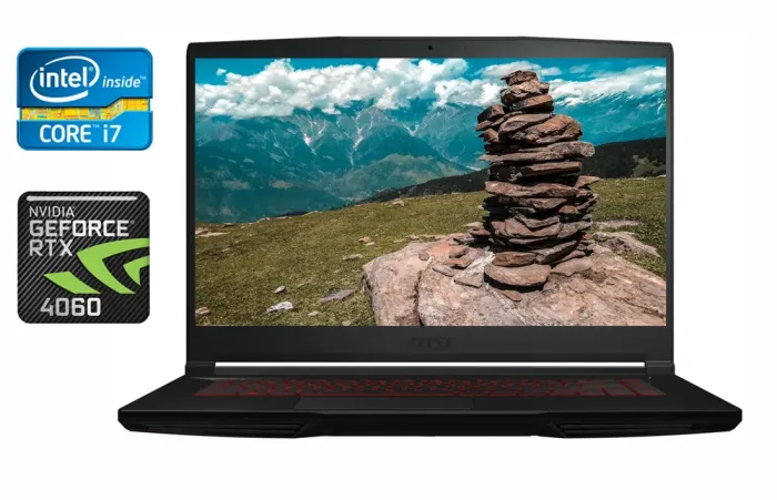 Ігровий ноутбук MSI GF63 12VF / 15.6" (1920x1080) IPS / Intel Core i7-12650H (10 (16) ядер по 3.5 - 4.7 GHz) / 32 GB DDR4 / 1000 GB SSD / nVidia GeForce RTX 4060, 8 GB GDDR6, 128-bit / WebCam / Windows 11 б/в - зображення 1