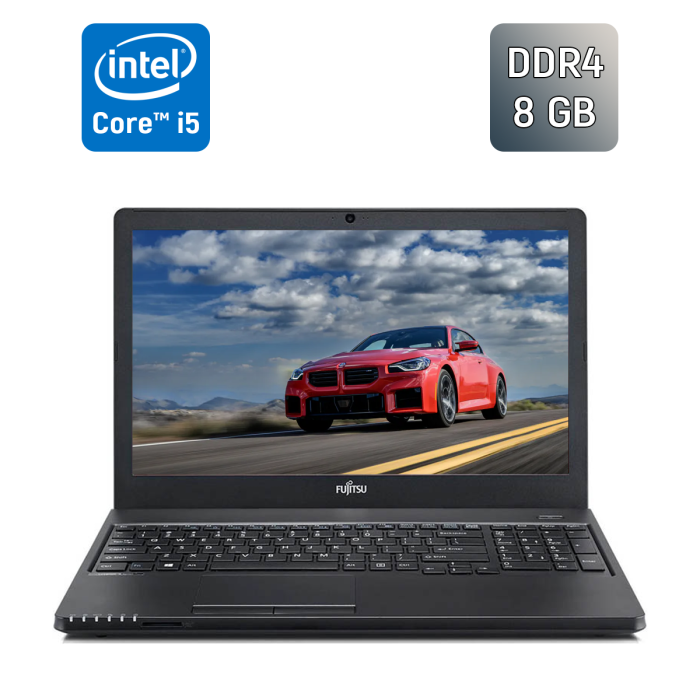 Ноутбук Fujitsu LifeBook A357 / 15.6" (1366x768) TN / Intel Core i5-7200U (2 (4) ядра по 2.5 - 3.1 GHz) / 8 GB DDR4 / 240 GB SSD / Intel HD Graphics 620 / WebCam / HDMI / Windows 10 б/в - изображение 1