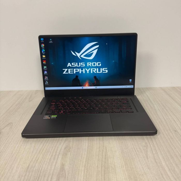 Ігровий ноутбук Б-класу Asus ROG Zephyrus G15 GA503QR / 15,6" (2560x1440) IPS / AMD Ryzen 9 5900HS (8 (16) ядер по 3.0 - 4.6 GHz) / 16 GB DDR4 / 1000 GB SSD NVMe / nVidia GeForce RTX 3070, 8 GB GDDR6, 256-bit б/в - зображення 2