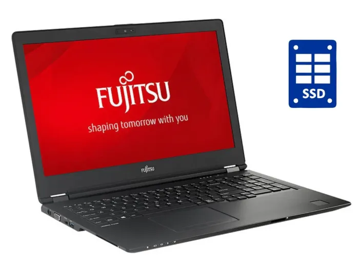 Ноутбук Fujitsu LifeBook U758 / 15.6" (1920x1080) IPS / Intel Core i3-8130U (2 (4) ядра по 2.2 - 3.4 GHz) / 8 GB DDR4 / 256 GB SSD / Intel UHD Graphics 620 / WebCam / Win 10 Pro б/в - зображення 1